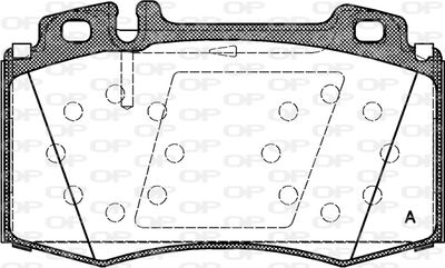 BPA076900 OPEN PARTS Комплект тормозных колодок, дисковый тормоз