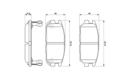 0986424686 BOSCH Комплект тормозных колодок, дисковый тормоз