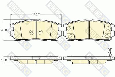 6135665 GIRLING Комплект тормозных колодок, дисковый тормоз