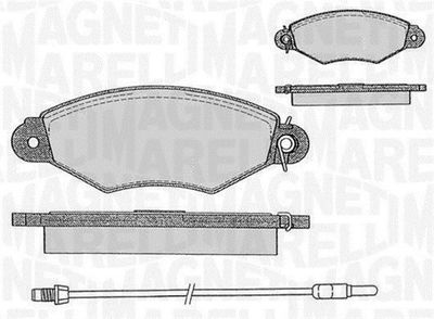 363916060513 MAGNETI MARELLI Комплект тормозных колодок, дисковый тормоз