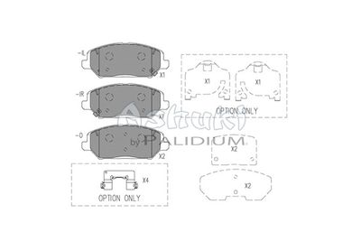 Y02961 ASHUKI by Palidium Комплект тормозных колодок, дисковый тормоз