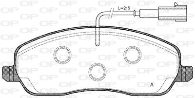 BPA114602 OPEN PARTS Комплект тормозных колодок, дисковый тормоз