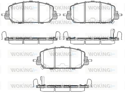 P1408322 WOKING Комплект тормозных колодок, дисковый тормоз