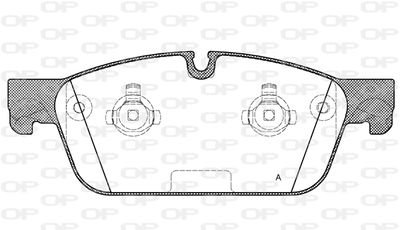 BPA151100 OPEN PARTS Комплект тормозных колодок, дисковый тормоз