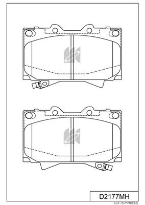 D2177MH MK Kashiyama Комплект тормозных колодок, дисковый тормоз