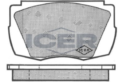 180006 ICER Комплект тормозных колодок, дисковый тормоз