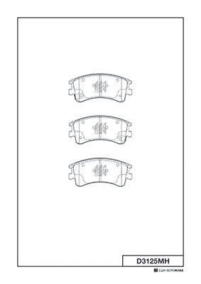 D3125MH MK Kashiyama Комплект тормозных колодок, дисковый тормоз