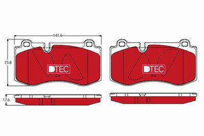 GDB1733DTE TRW Комплект тормозных колодок, дисковый тормоз