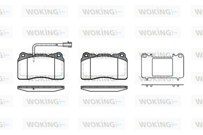 P766351 WOKING Комплект тормозных колодок, дисковый тормоз