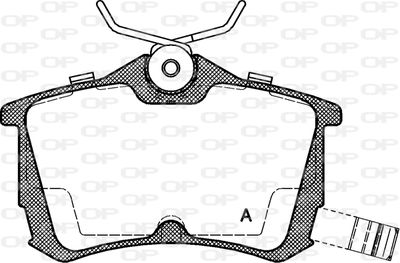 BPA069502 OPEN PARTS Комплект тормозных колодок, дисковый тормоз