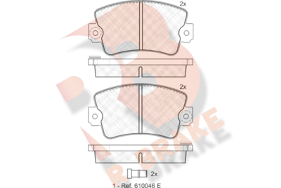 RB0257 R BRAKE Комплект тормозных колодок, дисковый тормоз