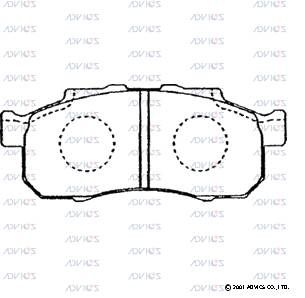 SN414 ADVICS Комплект тормозных колодок, дисковый тормоз