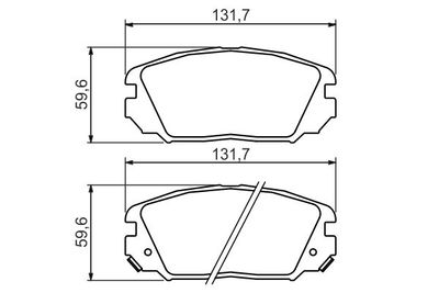 0986494378 BOSCH Комплект тормозных колодок, дисковый тормоз