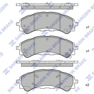 SP4445 Hi-Q Комплект тормозных колодок, дисковый тормоз