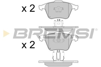 BP3062 BREMSI Комплект тормозных колодок, дисковый тормоз