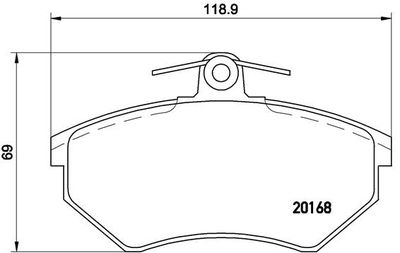 P85011 BREMBO Комплект тормозных колодок, дисковый тормоз