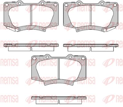 098822 REMSA Комплект тормозных колодок, дисковый тормоз
