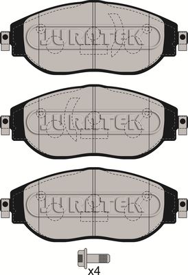 JCP8296 JURATEK Комплект тормозных колодок, дисковый тормоз