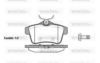 P1518300 WOKING Комплект тормозных колодок, дисковый тормоз