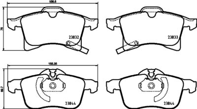 8DB355025191 HELLA PAGID Комплект тормозных колодок, дисковый тормоз