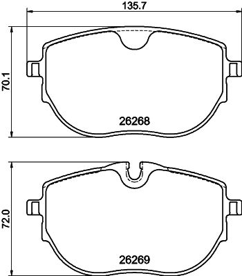 8DB355040921 HELLA Комплект тормозных колодок, дисковый тормоз