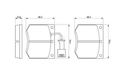 0986467930 BOSCH Комплект тормозных колодок, дисковый тормоз