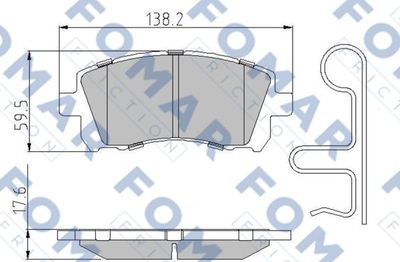 FO994581 FOMAR Friction Комплект тормозных колодок, дисковый тормоз