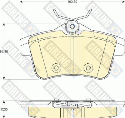 6118281 GIRLING Комплект тормозных колодок, дисковый тормоз