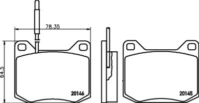 8DB355029281 HELLA PAGID Комплект тормозных колодок, дисковый тормоз