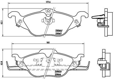 P59030 BREMBO Комплект тормозных колодок, дисковый тормоз