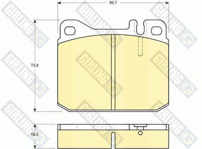 6111032 GIRLING Комплект тормозных колодок, дисковый тормоз