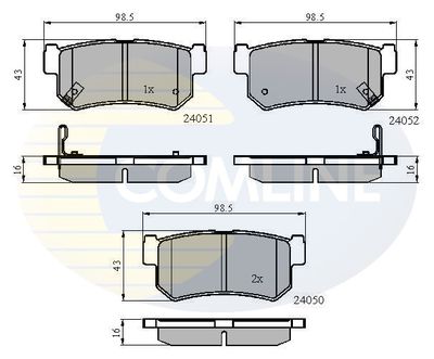 CBP31192 COMLINE Комплект тормозных колодок, дисковый тормоз