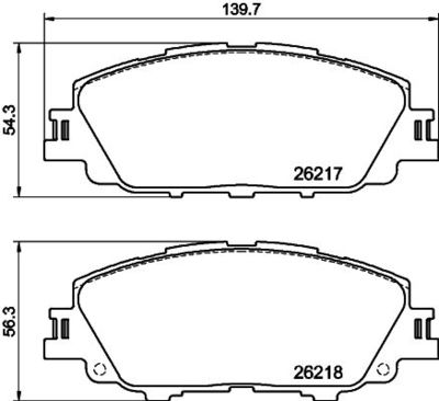 8DB355040411 HELLA Комплект тормозных колодок, дисковый тормоз