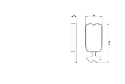 0986462072 BOSCH Комплект тормозных колодок, дисковый тормоз