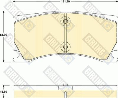 6118019 GIRLING Комплект тормозных колодок, дисковый тормоз