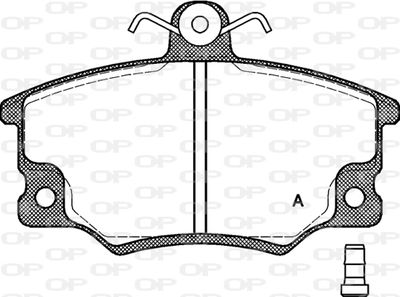 BPA014614 OPEN PARTS Комплект тормозных колодок, дисковый тормоз