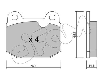 8220133 CIFAM Комплект тормозных колодок, дисковый тормоз