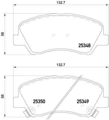 P18025 BREMBO Комплект тормозных колодок, дисковый тормоз