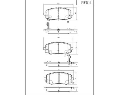 FBP4216 FI.BA Комплект тормозных колодок, дисковый тормоз