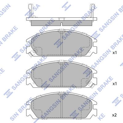 SP1346 Hi-Q Комплект тормозных колодок, дисковый тормоз