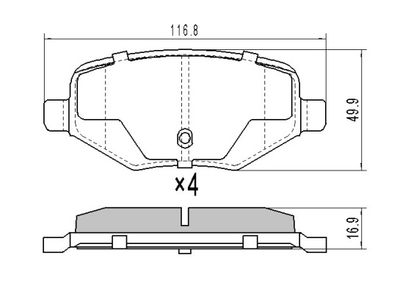 FBP2518 FREMAX Комплект тормозных колодок, дисковый тормоз