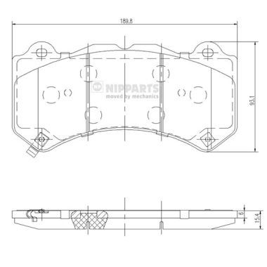 N3601103 NIPPARTS Комплект тормозных колодок, дисковый тормоз