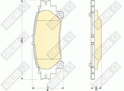 6134979 GIRLING Комплект тормозных колодок, дисковый тормоз