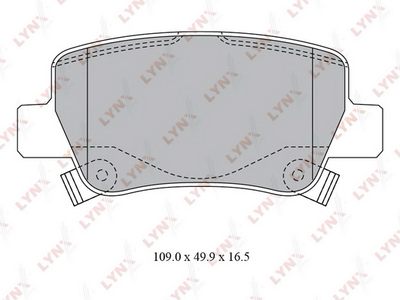 BD7599 LYNXauto Комплект тормозных колодок, дисковый тормоз