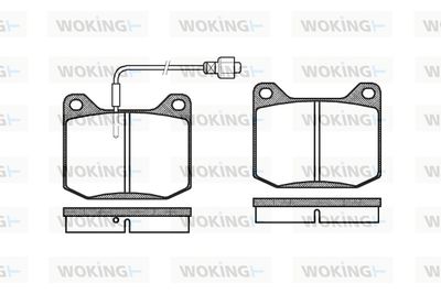 P145302 WOKING Комплект тормозных колодок, дисковый тормоз