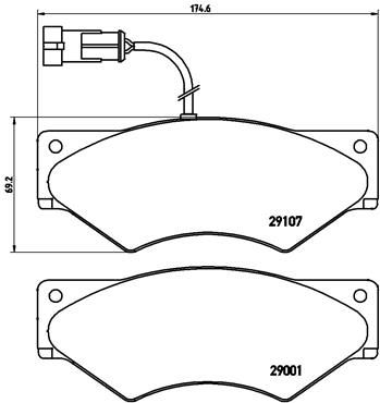 PA6018 BREMBO Комплект тормозных колодок, дисковый тормоз