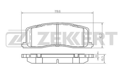 BS2098 ZEKKERT Комплект тормозных колодок, дисковый тормоз