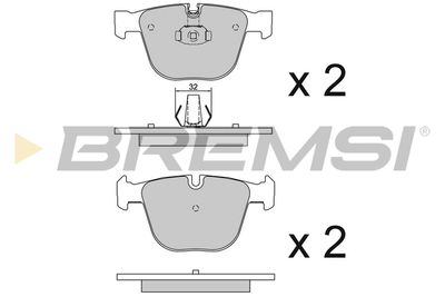 BP3115 BREMSI Комплект тормозных колодок, дисковый тормоз