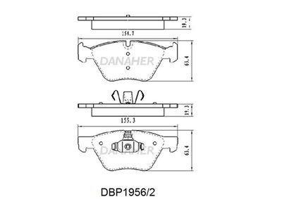 DBP19562 DANAHER Комплект тормозных колодок, дисковый тормоз