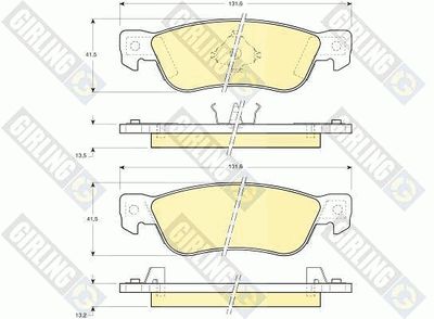6107689 GIRLING Комплект тормозных колодок, дисковый тормоз